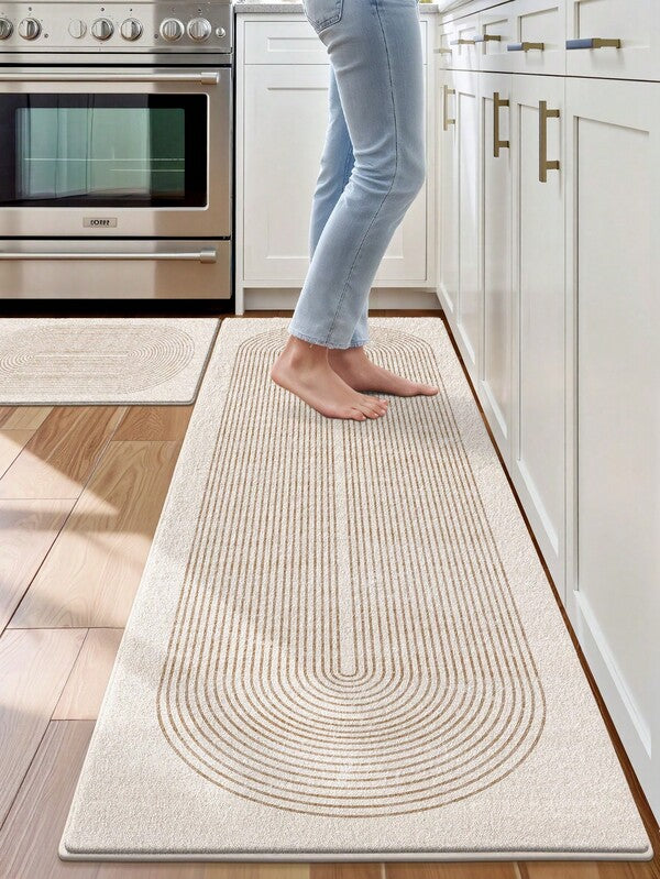 DAJIANG 1pc Thick Velvet Non-Slip Bottom Comfortable Floor Mat, Suitable For Entryway, Hallway, Kitchen, Machine Washable, Easy To Clean, Home Decor, Entryway Decor, Bathroom Decor, Kitchen Rug