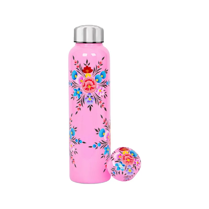 - Pet fence foldable indoorPansy 875ml Hand-Painted Picnic Water Bottle - By BillyCan