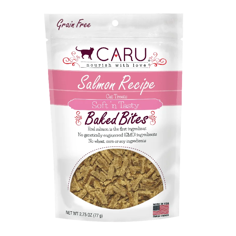 - Pet monitor with cameraCaru Soft ‘n Tasty Baked Salmon Recipe Bites for Cats