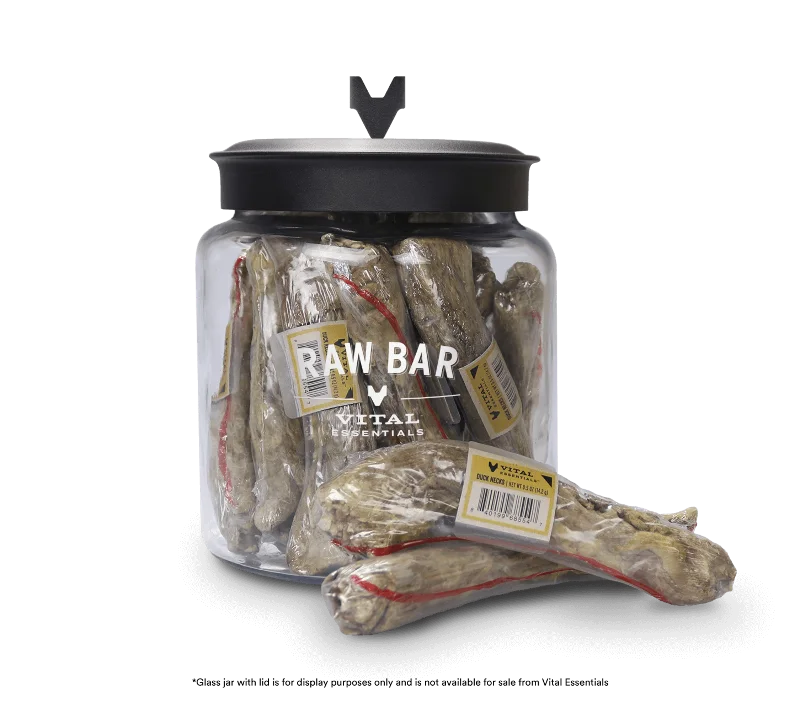 Pet ProductsVital Essentials Raw Bar Freeze Dried Raw Duck Necks Dog Snacks (Single)