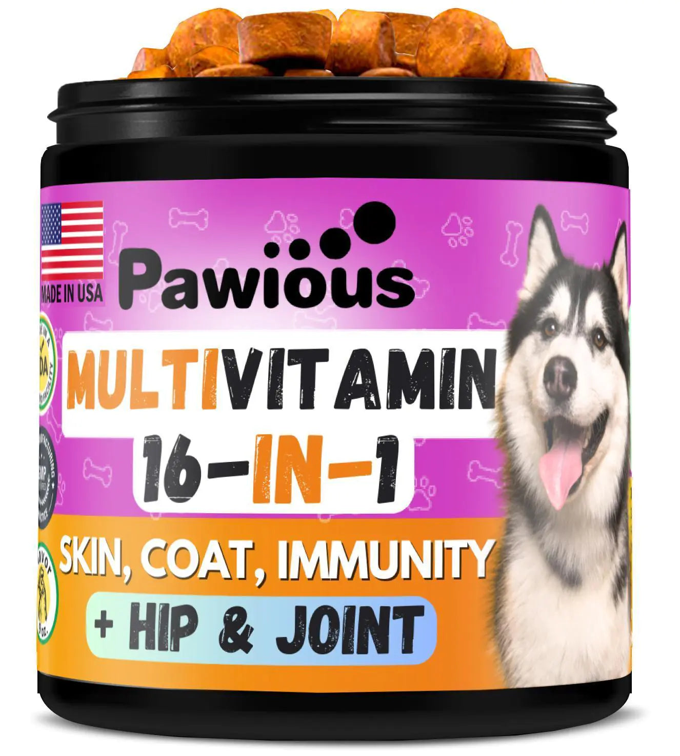 - Pet vitamin complex nutrition tabletsDog Multivitamin Chewable with Glucosamine 16 in 1 Dog Vitamins