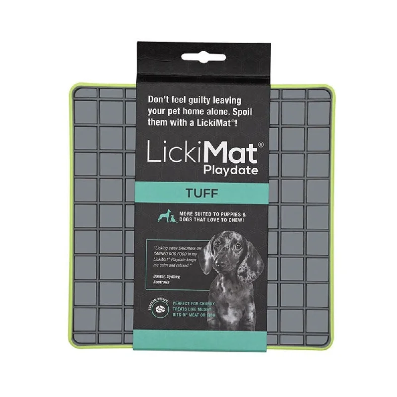 - Teething and chewing toys for puppiesLickimat Playdate Tuff Slow Feeder Mat for Dogs Green