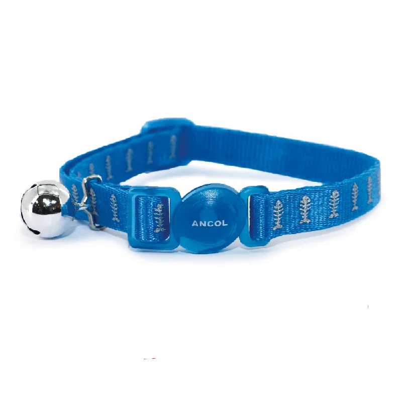  -Splash-proof food bowl AND Anti-choking slow food bowlAncol Cat & Kitten Collars Reflective Blue Fish