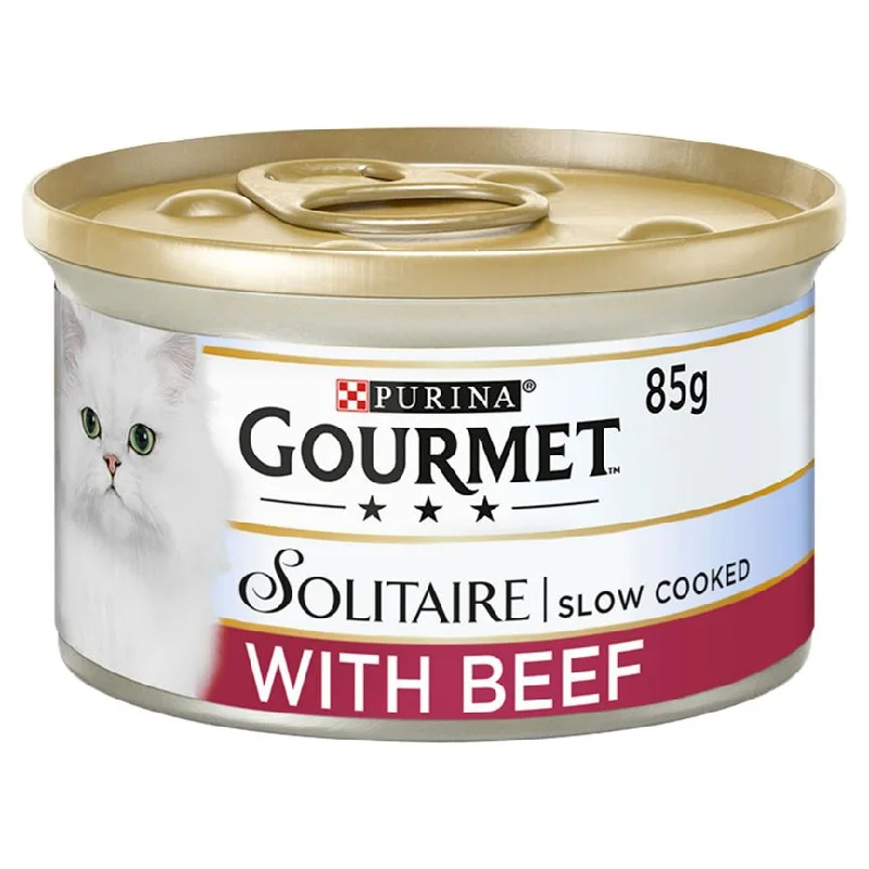    - Affordable cat food with good quality  Gourmet Solitaire Tinned Cat Food With Beef