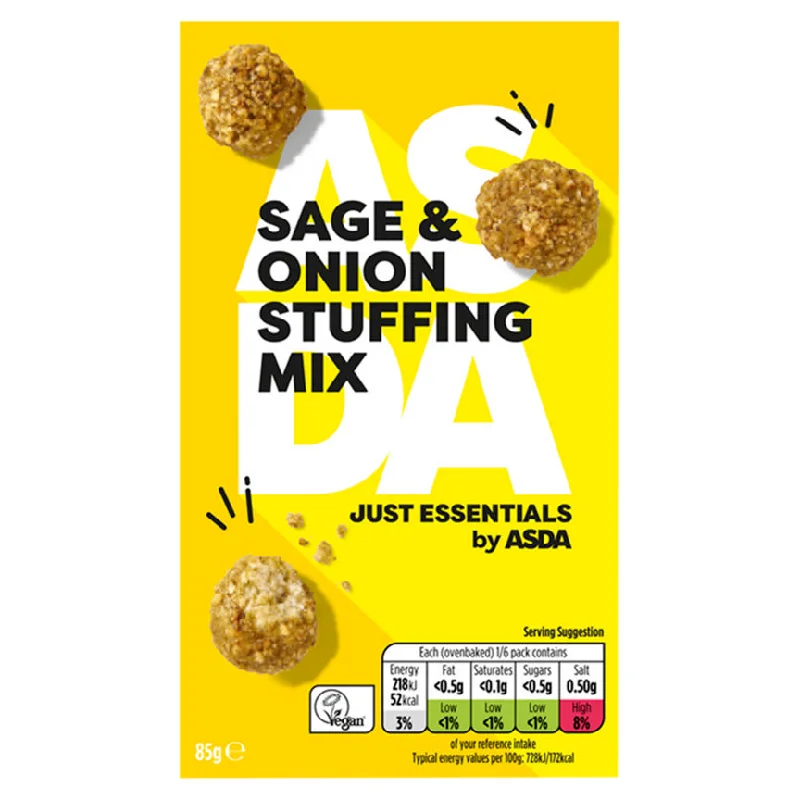 - Cat hair ball removal and hair removal creamJUST ESSENTIALS by ASDA Sage and Onion Stuffing Mix