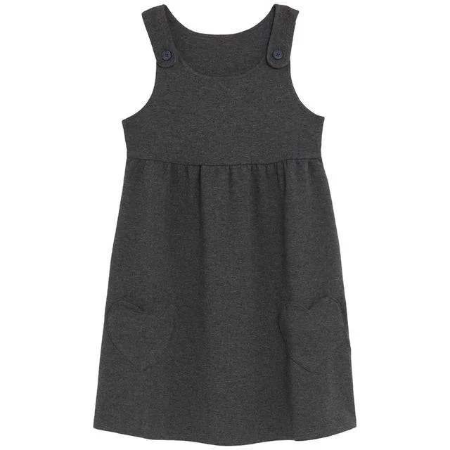 - Cat anti-jump window safety netM&S Girls Jersey Heart Pocket School Pinafore 3-12 Years Grey