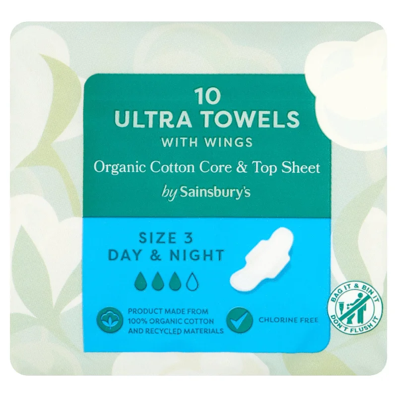 - Pet stroller can be taken on the planeSainsbury's Organic Cotton Ultra Towels Day & Night Size 3 x10