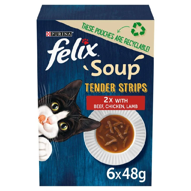    - Hypoallergenic cat food  Felix Soup Cat Food Farm Selection Tender Strips