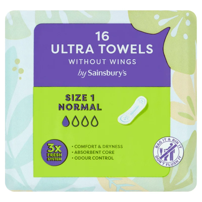 - Foldable and portable cat bagSainsbury's Ultra Towels without Wings Normal Size 1, x16