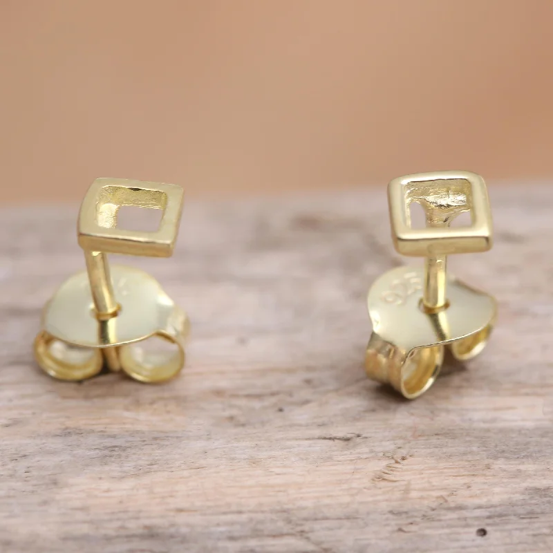 - Air box TSA certified check-inThe Other Window Gold-Plated Geometric Stud Earrings