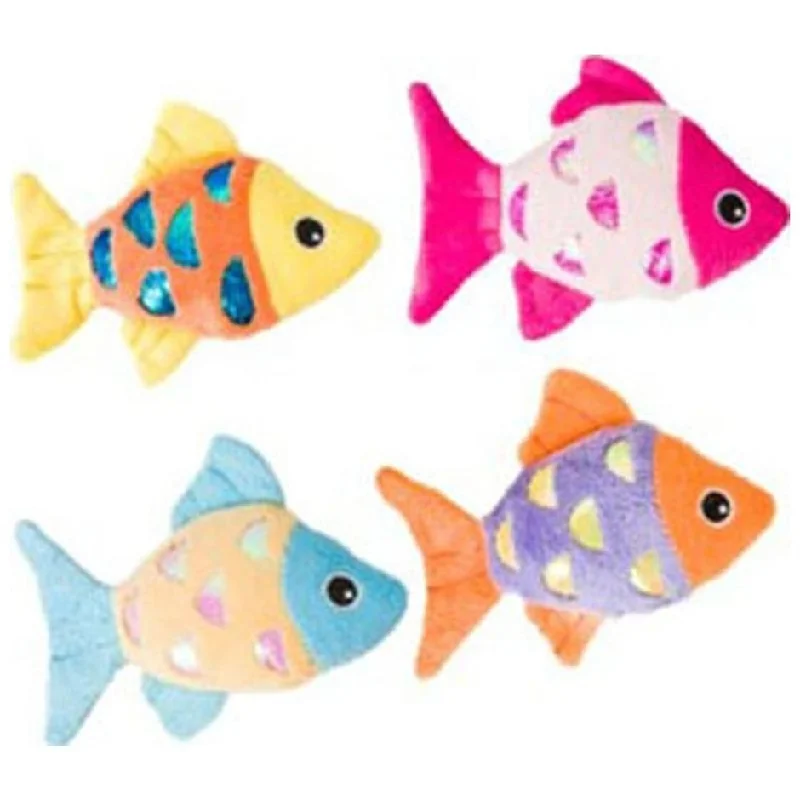 - Foldable and portable cat bagSPOT SHIMMER GLIMMER FISH W/CATNIP (4 IN, ASSORTED)