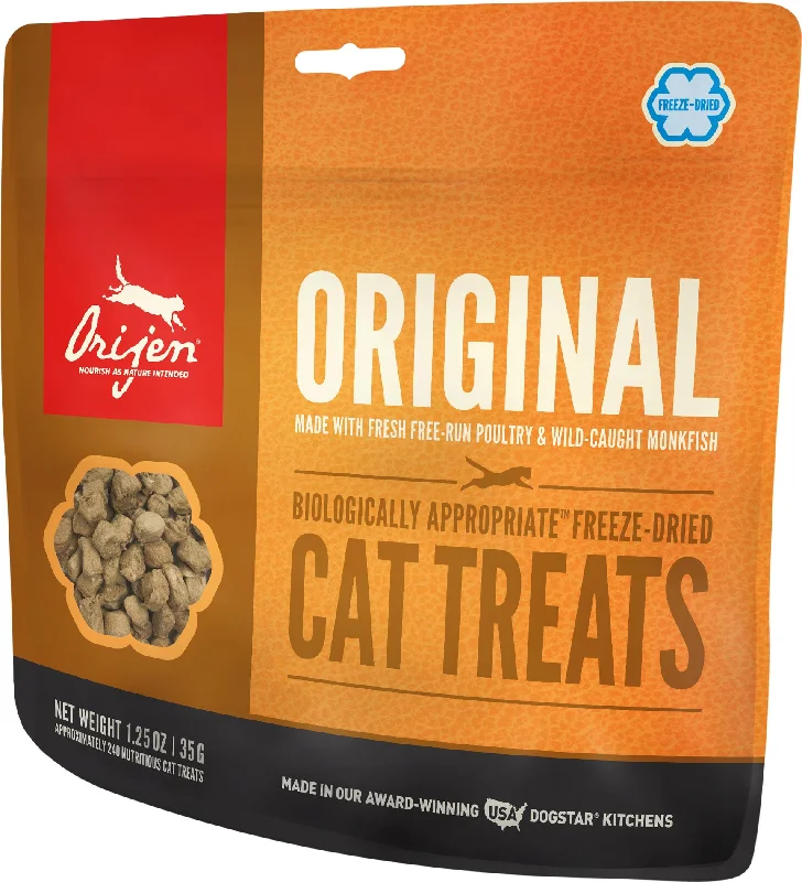    - Fish-based cat food  Orijen Original Grain-Free Cat Treats