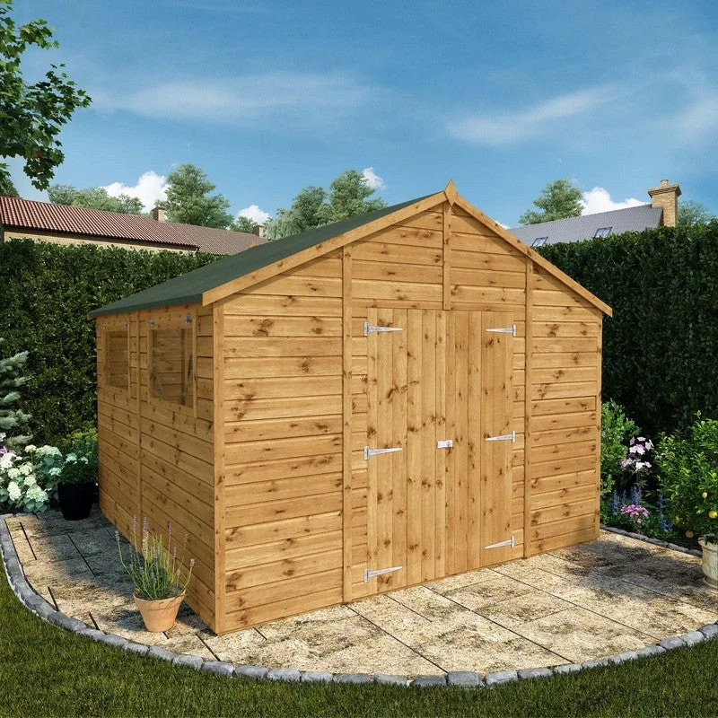 ---Mercia Premier 10' x 9' 9" Apex Workshop - Premium Pressure Treated Shiplap