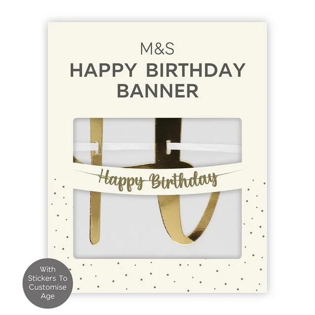 - Postoperative pet anti-licking Elizabethan collarM&S Gold Happy Birthday Banner With Numbers