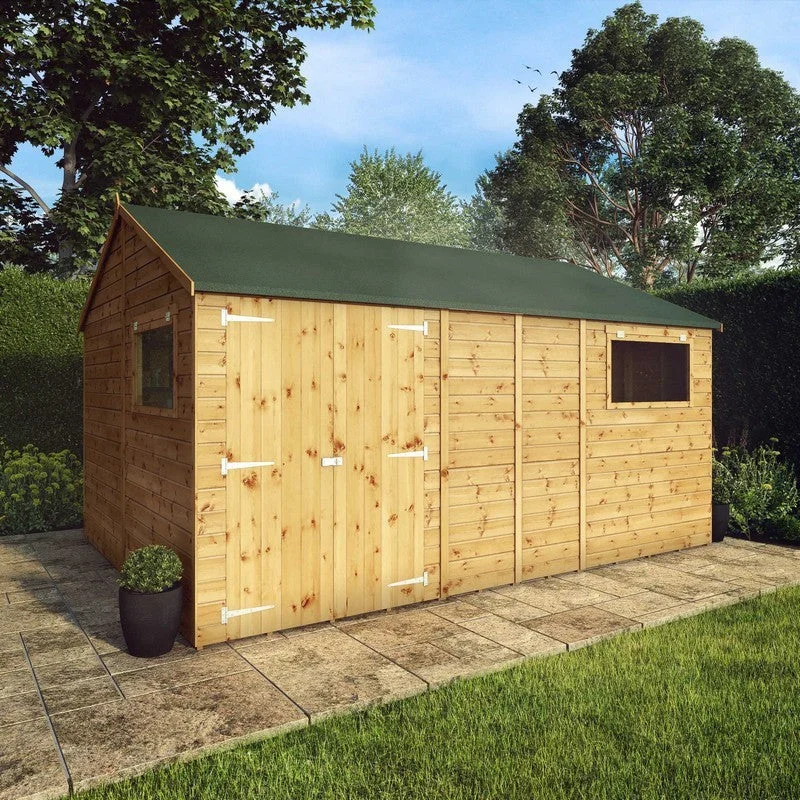 - Dog anti-slip matMercia Premier 13' 8" x 10' Reverse Apex Workshop - Premium Dip Treated Shiplap