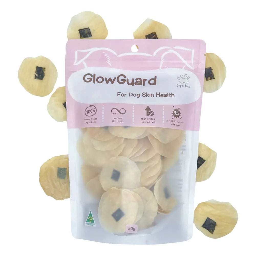 - Dog food nutritional analysisEmper Paws - GlowGuard 50g - Clear Dog Treats