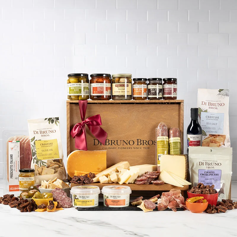 - Air box TSA certified check-inExtravaganza Cheese & Charcuterie Gourmet Gift Crate