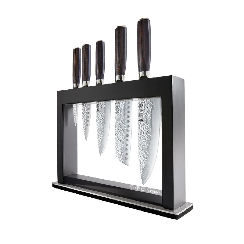 ---Baccarat Damashiro EMPEROR Hisa 6 Piece Knife Block