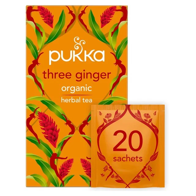 - Air box TSA certified check-inPukka Tea Organic Three Ginger Tea Bags   20 per pack