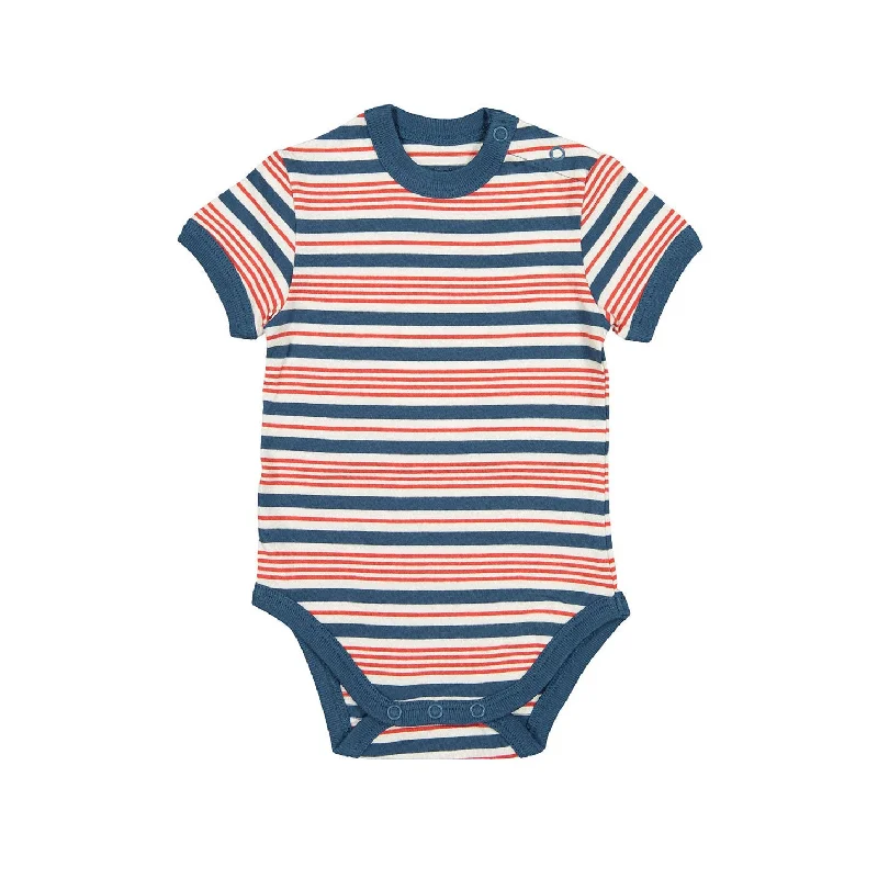 Pet ProductsFin and Vince Americana Stripe Primary Onesie