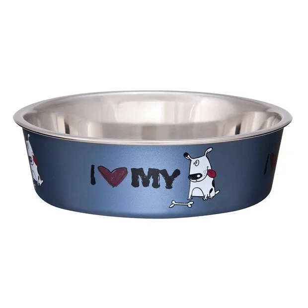 - Dog anti-slip matLoving Pets Bella Bowls I Love My Dog Steel Blue