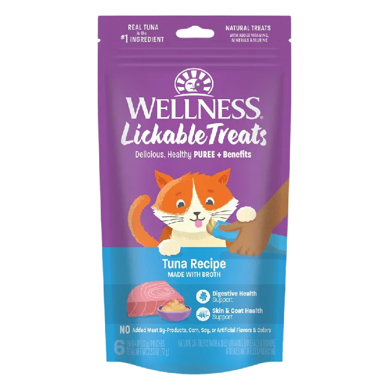    - Hypoallergenic cat food  Wellness Lickable Cat Treat Tuna Recipe