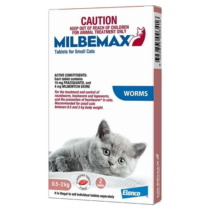 Pet ProductsMilbemax for Small Cats 0.5kg-2kg 2Pack