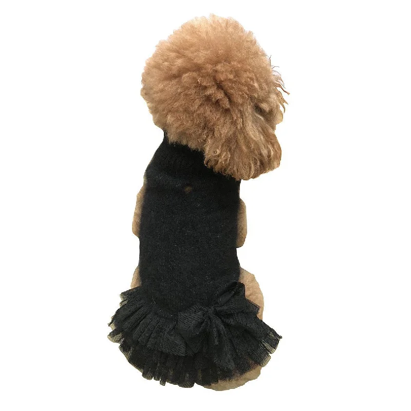 - Rabbit toy selectionFrilly Tutu Sweater Dog Dress Black