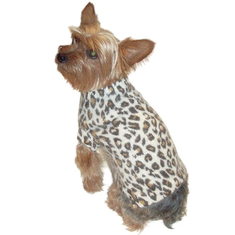 - Indoor pet toy recommendationsLuxury Mock Neck Dog Sweater Snow Leopard