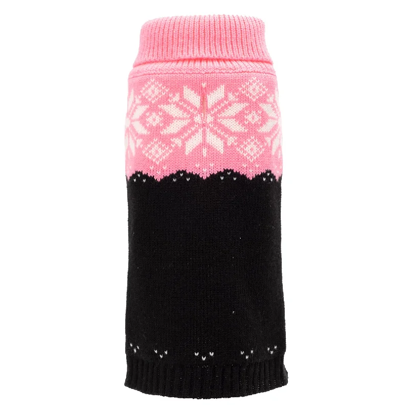 - Outdoor dog toy selectionSnowtrails Dog Sweater Pink/Black