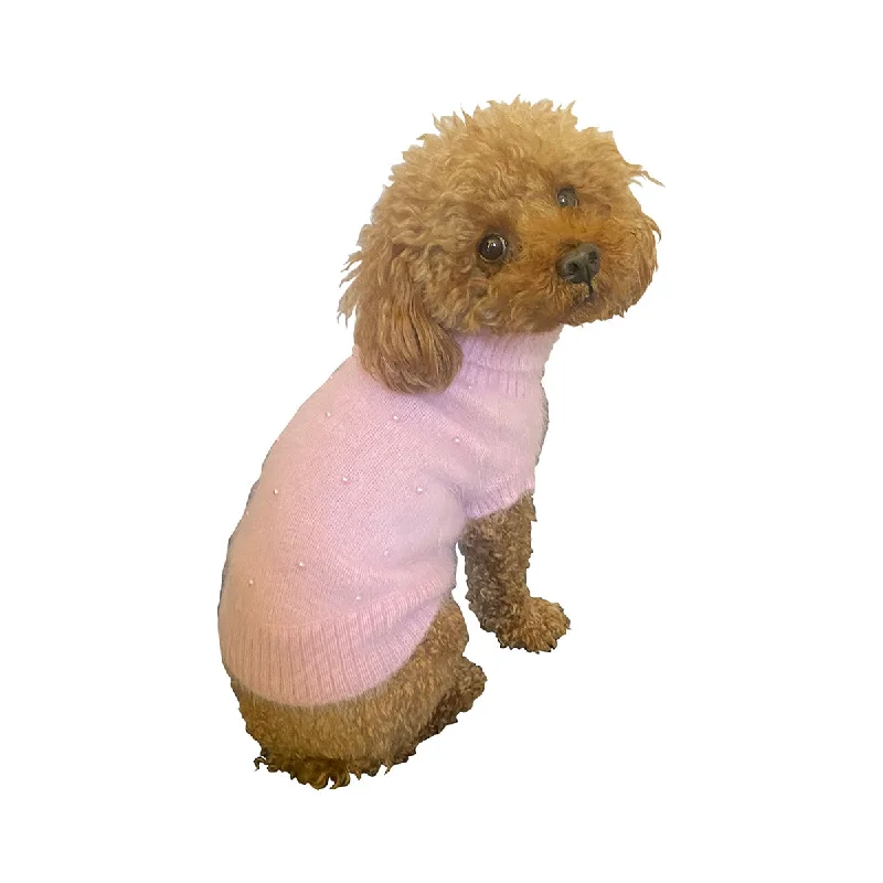  -High-end pet toy rankingsHollywood Sparkle and Pearls Dog Sweater Blush