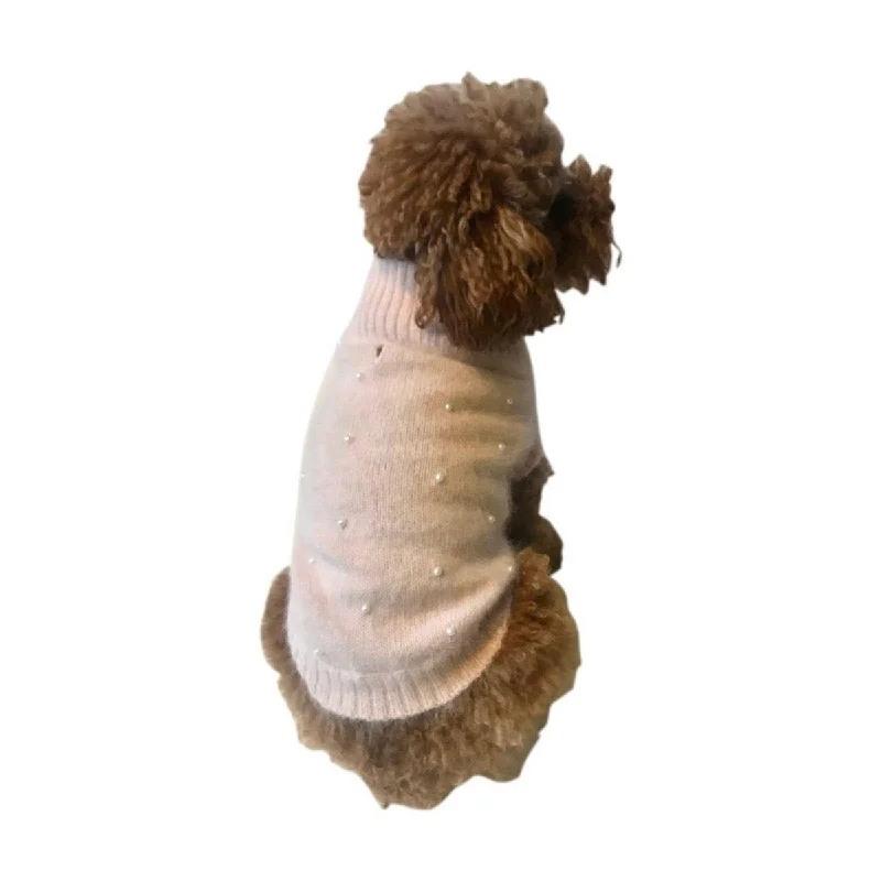  -Bite-resistant dog toy recommendationsPearly Girl Turtleneck Dog Sweater Pink