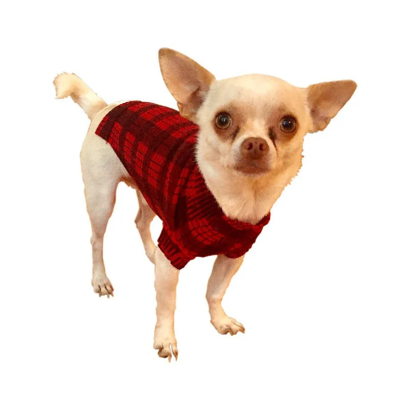 - Pet food leaking toy rankingsLondoner Plaid Mock Neck Dog Sweater Red