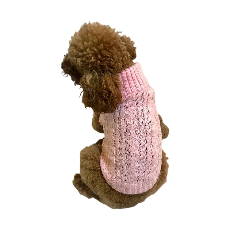 - Environmentally friendly pet toy recommendationsScottish Cable Knit Dog Sweater Pink