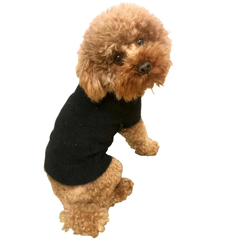 - Pet toy DIY tutorialsSuper Glam Rhinestone Turtleneck Dog Sweater Black