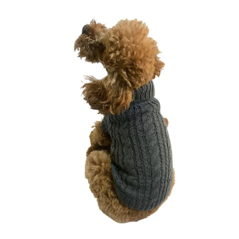  -Non-toxic pet toy recommendationsScottish Cable Knit Dog Sweater Charcoal