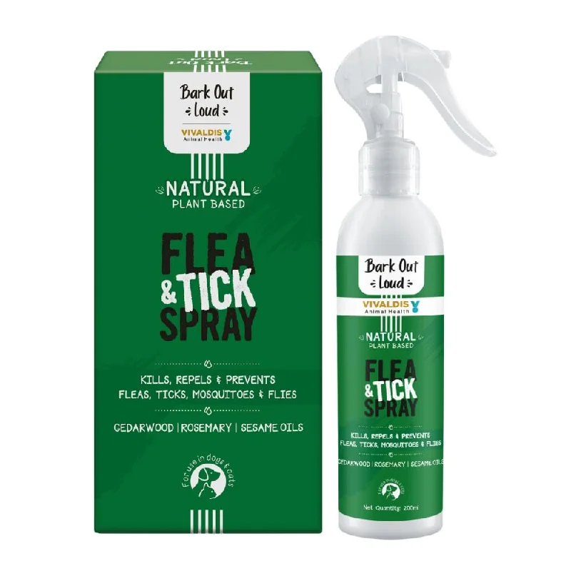 - Toys suitable for multi-pet familiesBark Out Loud Natural Flea & Tick Spray for Dogs and Cats